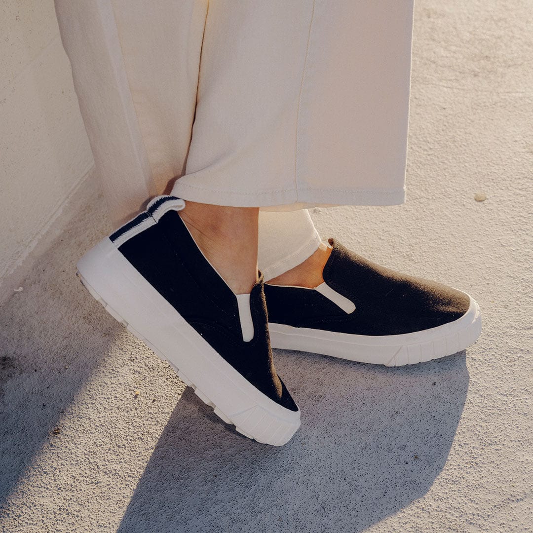 Womens - Fairfax Lug Slip On Platform - Black