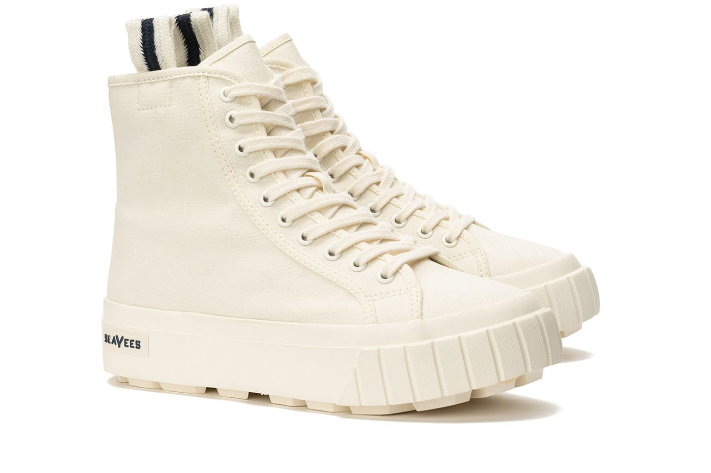 Womens - La Brea Lug High Top Platform - White