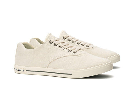 Men's Hermosa Sneaker in Bleach canvas, three-quarter view