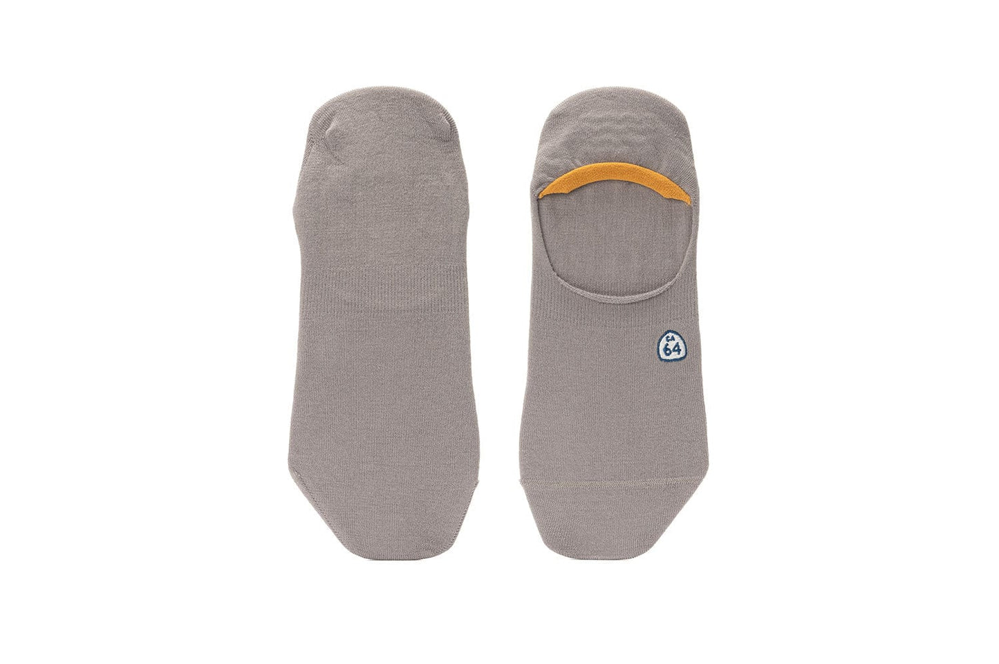 Mens Hideaways No Show Socks 2 Pack - Grey and Sand