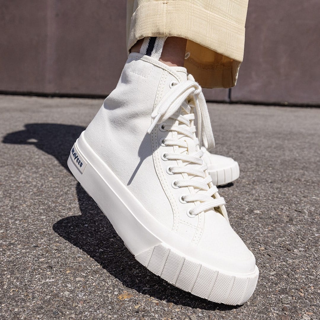 Womens - La Brea Lug High Top Platform - White