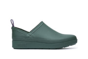 Men's Calistoga Clog in Hunter Green rubber, side view