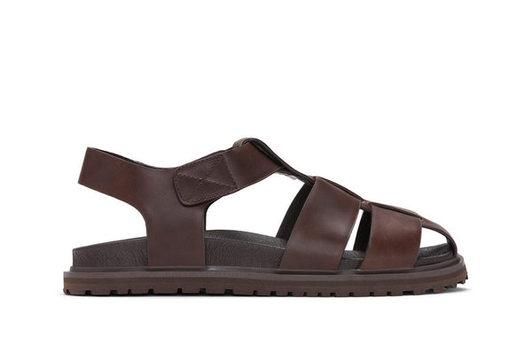 Men\'s Sandals Fisherman Style Leather Hook-and-Loop Strap Comfort Arch Support Amazon.com | Jousen Men main image 3