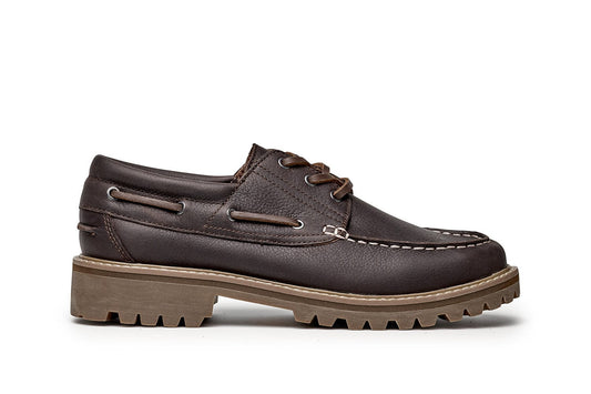 Mens - Larkspur Lug Boat Shoe - Dark Chocolate