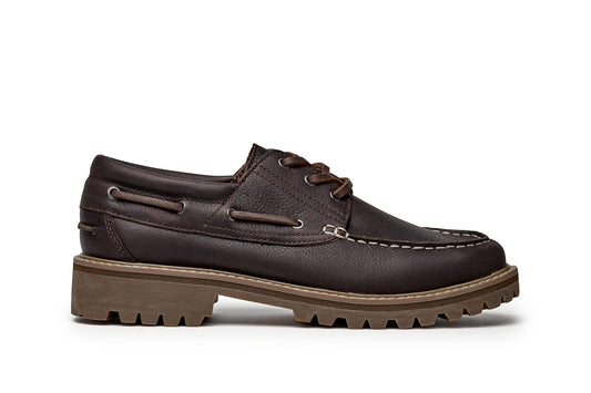 Mens - Larkspur Lug Boat Shoe - Dark Chocolate