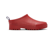 Women's Bodega Clog in Tomato rubber, side view