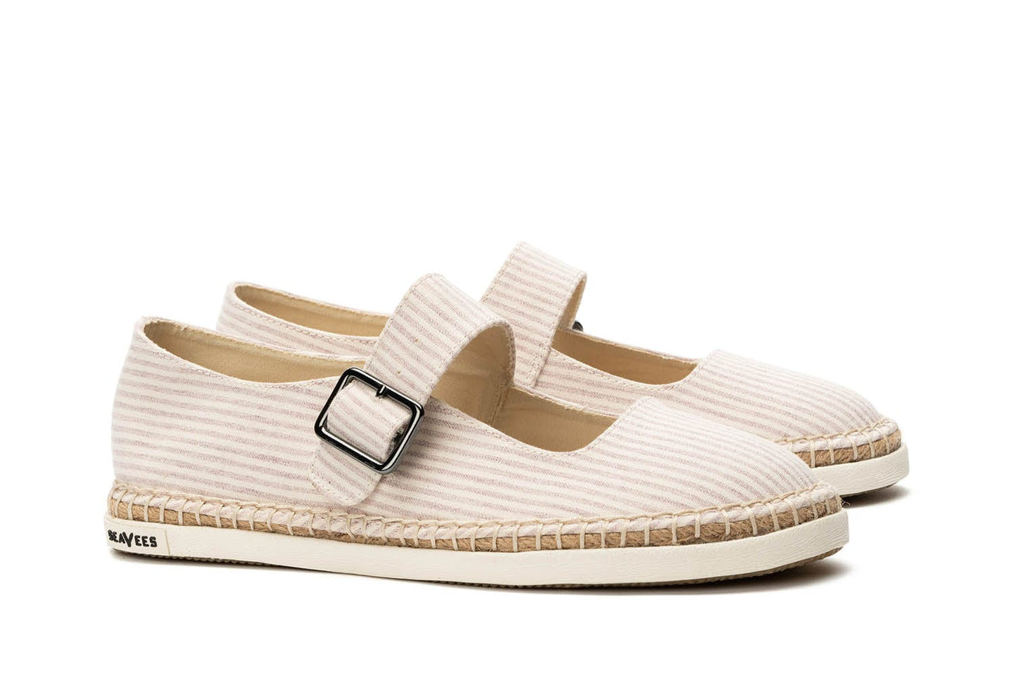 Womens - Mary Jane Espadrille - Rose Capri Stripe