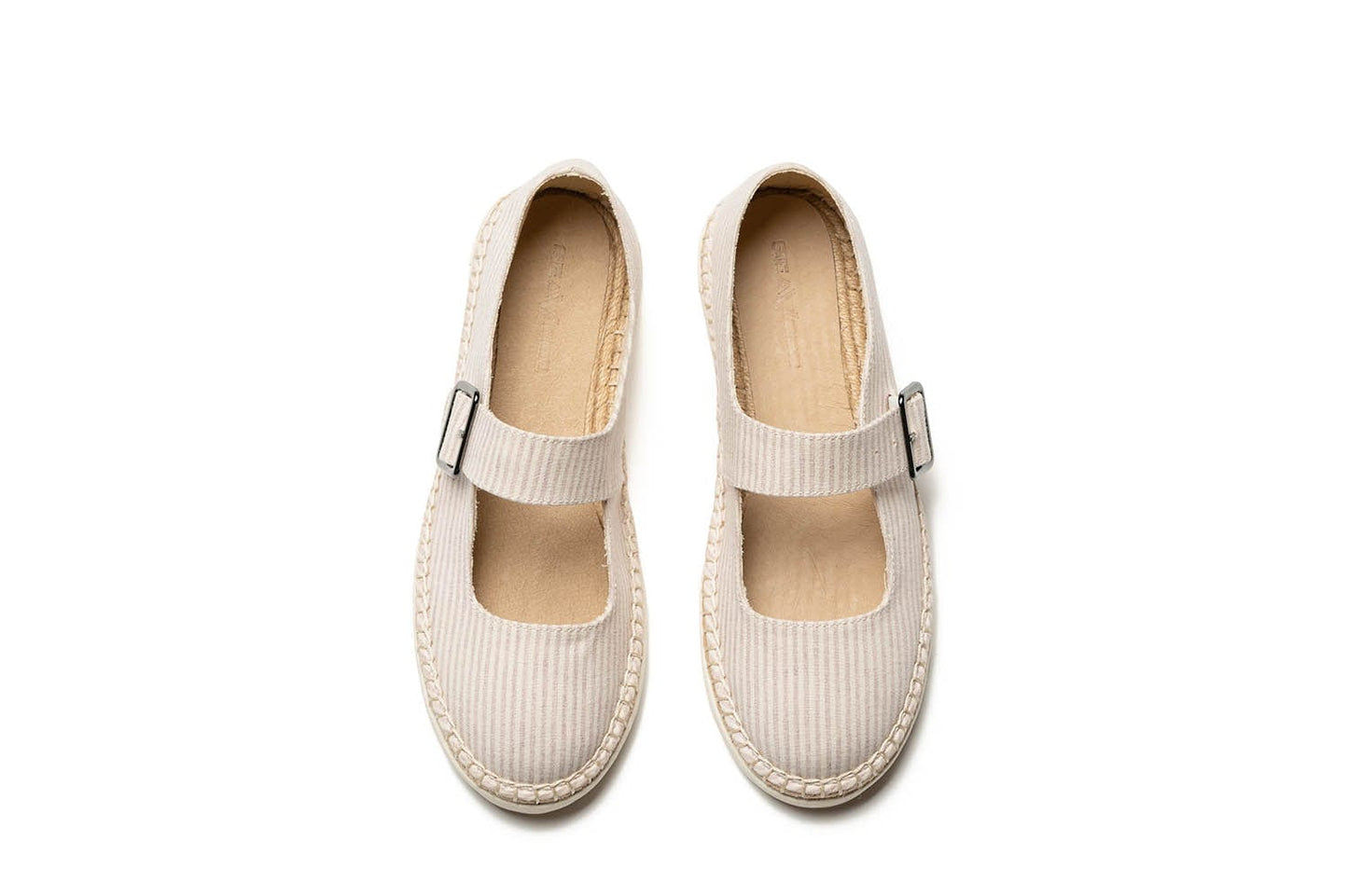 Womens - Mary Jane Espadrille - Rose Capri Stripe