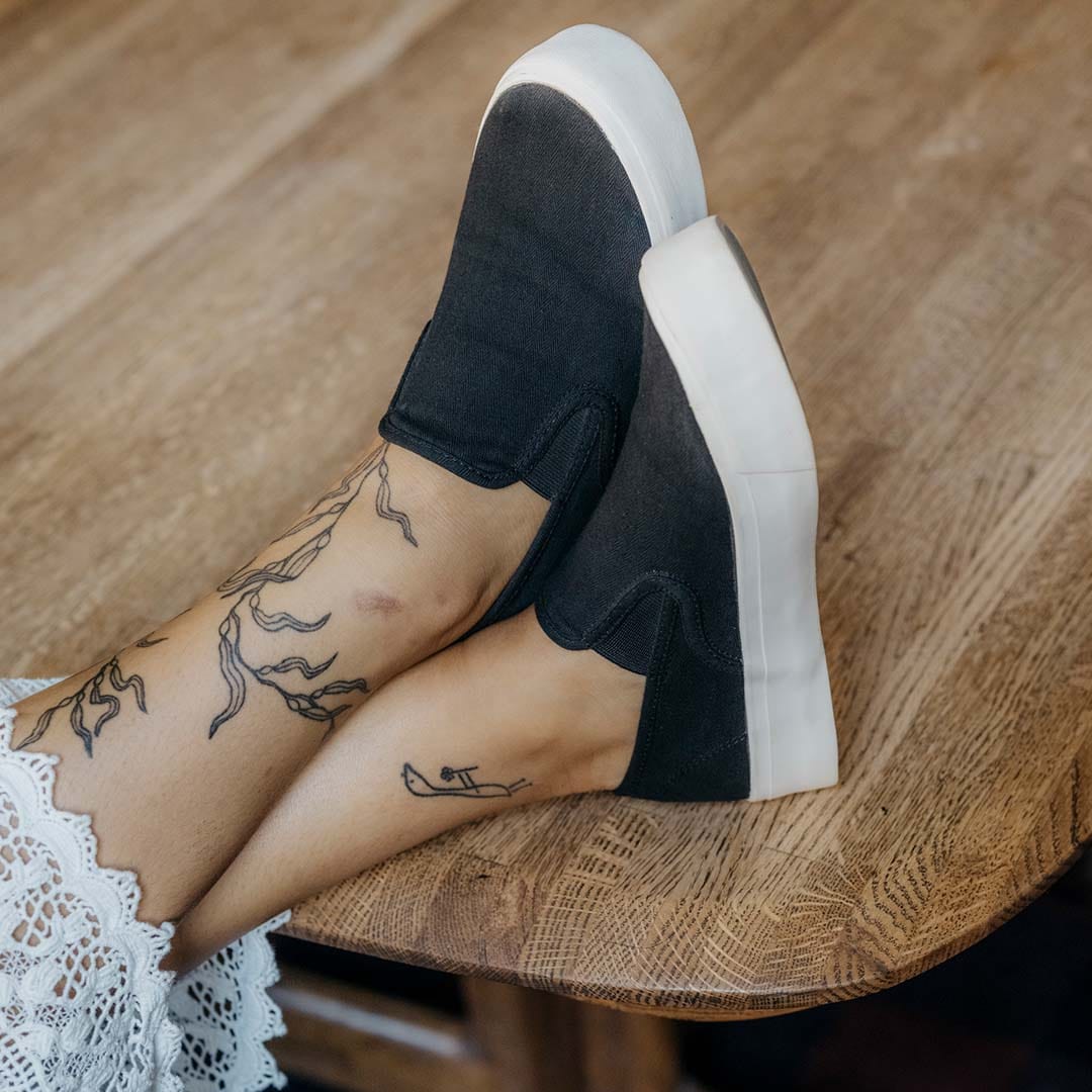 Womens - Baja Slip On Platform - Black
