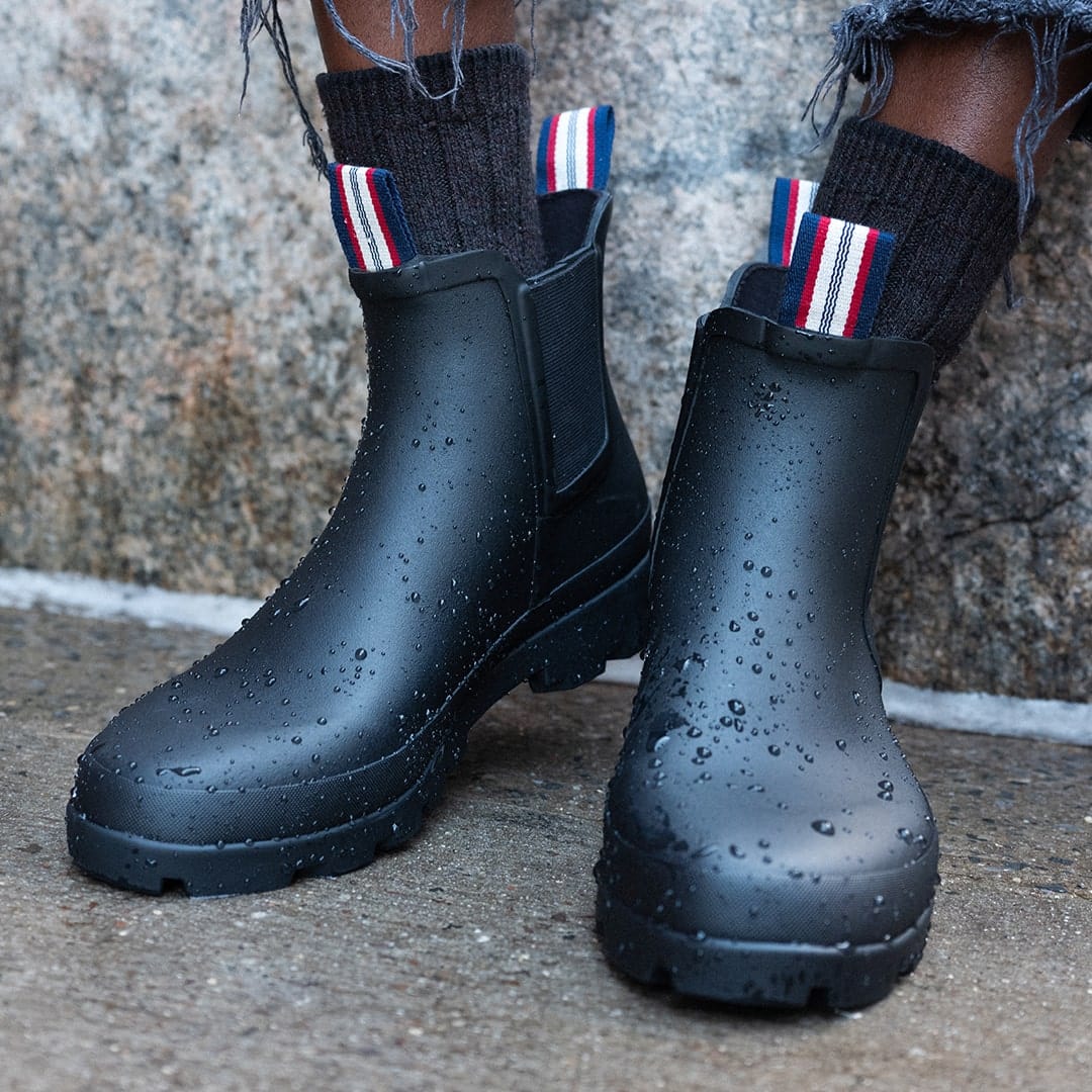 SeaVees Women's Bolinas Offshore Rain Boot - Waterproof Rubber, Vegan Sneaker Style, Whole Sizes