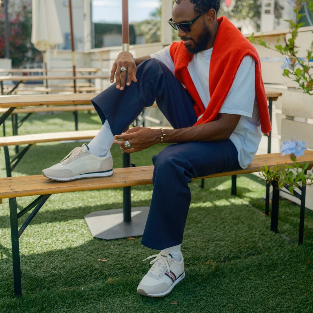 Mens - Royal  Runner - White
