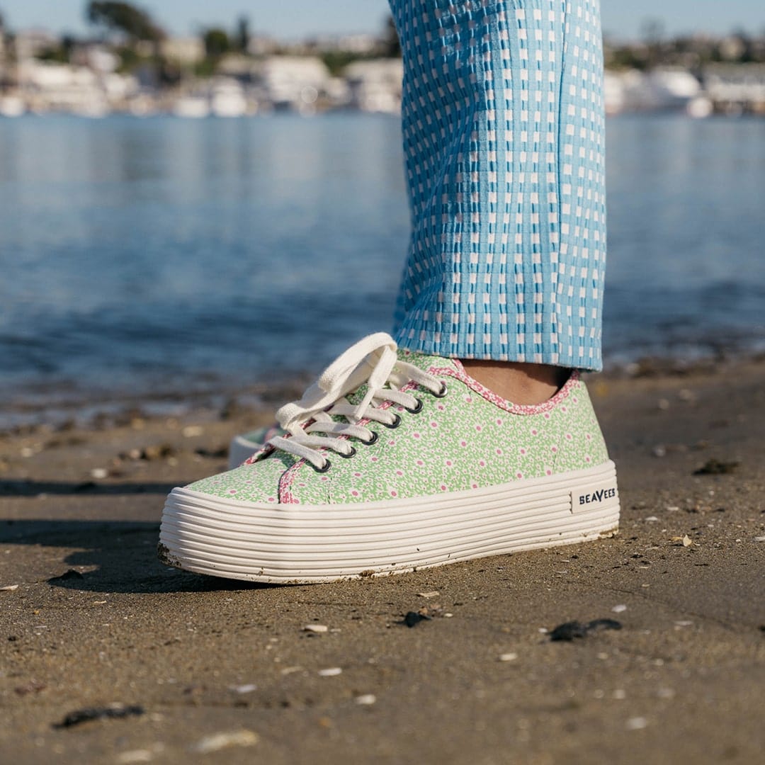 Women\'s Monterey Platform Sneaker Pink Lime Flower | SeaVees Shoes