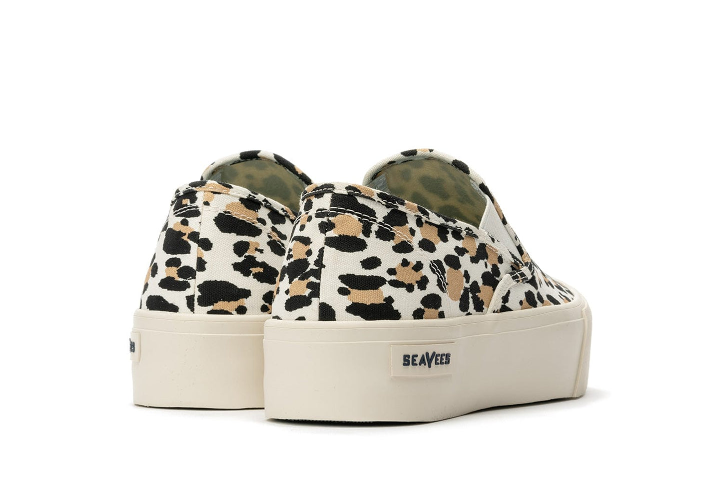 Womens - Baja Slip On Platform - White Leopard