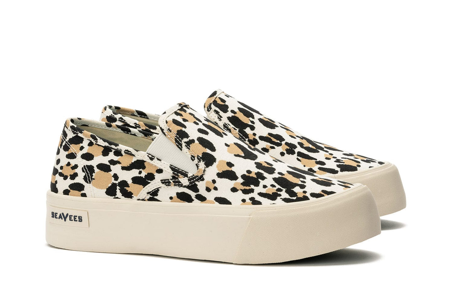 Womens - Baja Slip On Platform - White Leopard