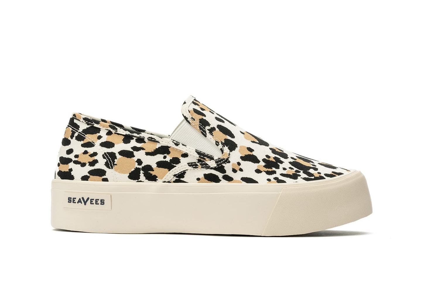 Womens - Baja Slip On Platform - White Leopard