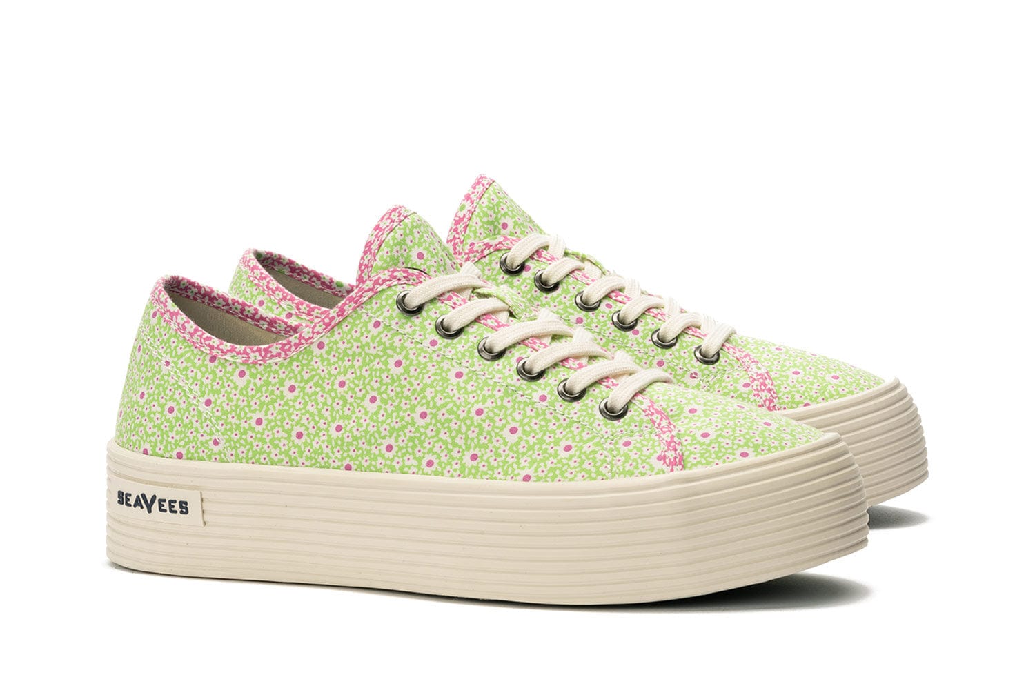 Women\'s Monterey Platform Sneaker Pink Lime Flower | SeaVees Shoes