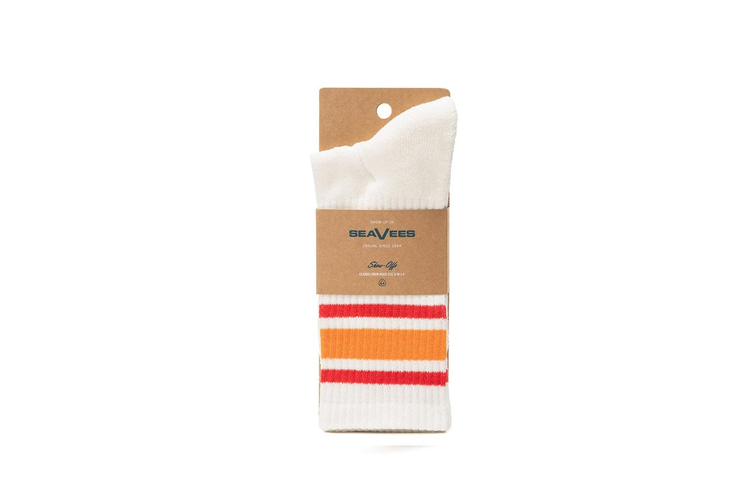 Unisex - Show-Offs Crew Sock - Natural w/ Sun Stripe