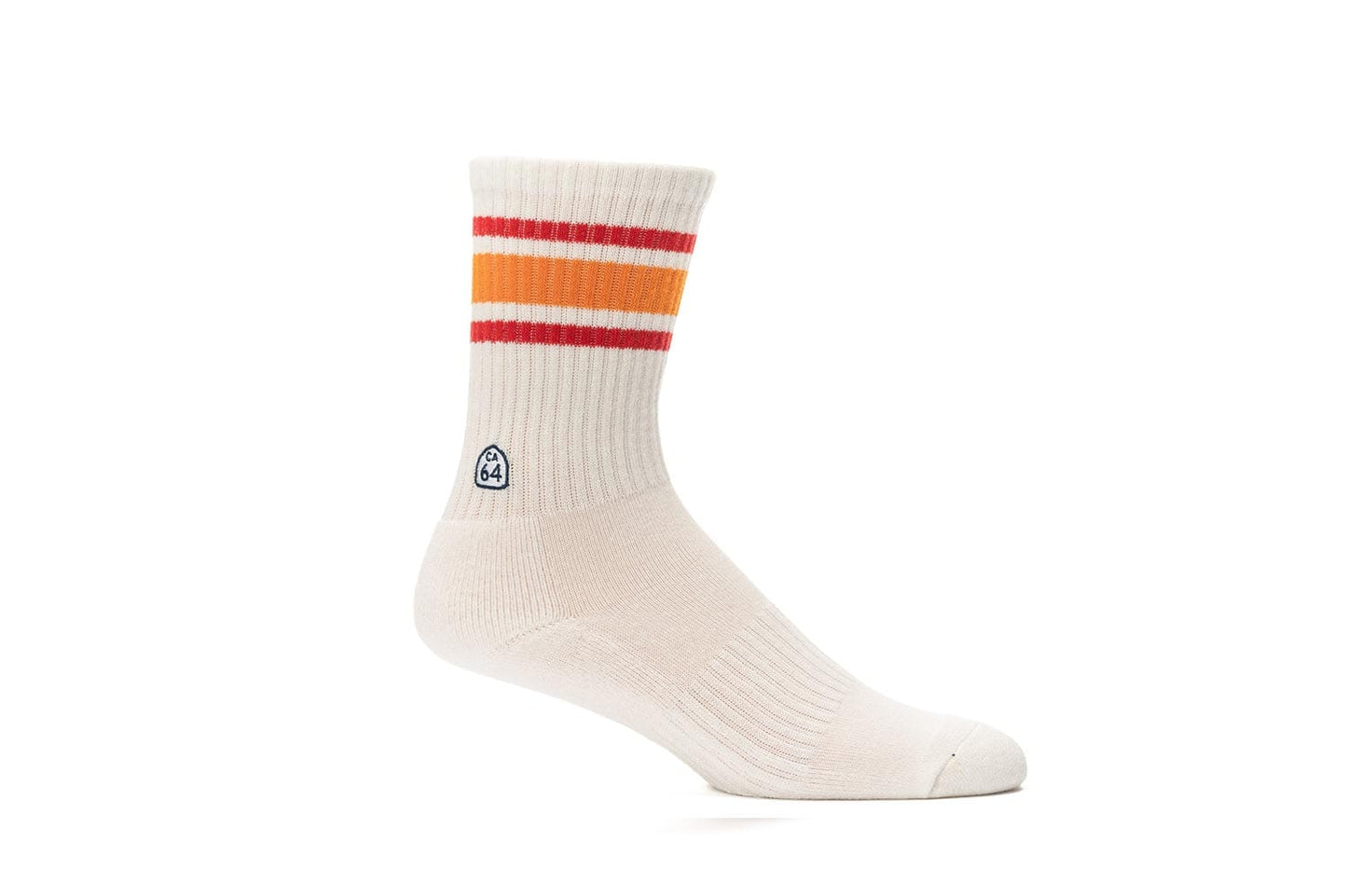 Unisex - Show-Offs Crew Sock - Natural w/ Sun Stripe
