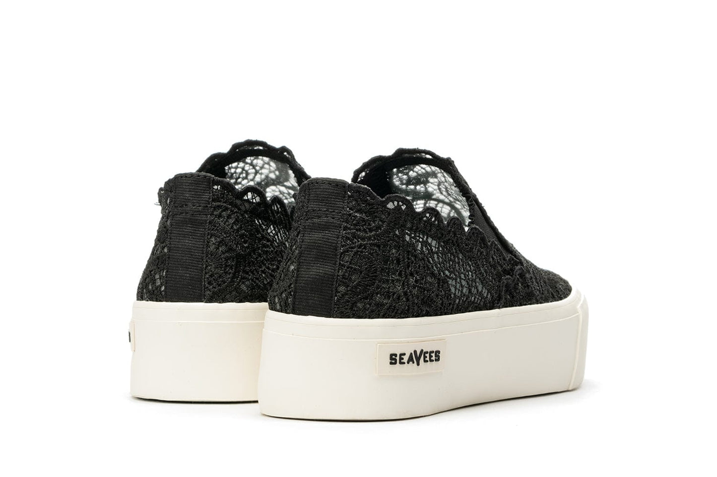 Womens - Baja Slip On Platform - Black Lace